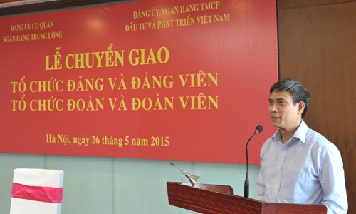 PTĐ Nguyễn Toàn Thắng phát biểu tại BIDV