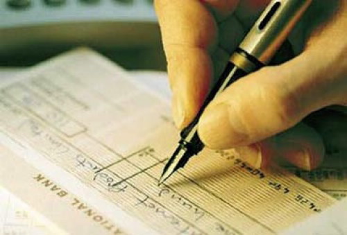 Xác nhận mẫu séc trắng