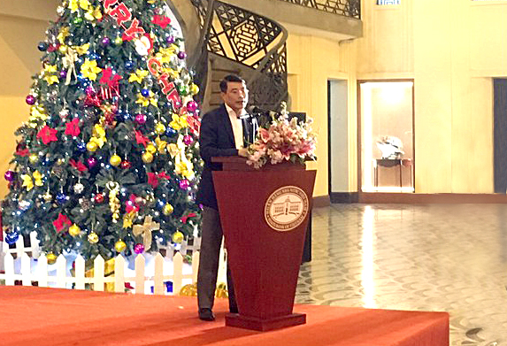 Thống đốc NHNN Lê Minh Hưng phát biểu tại buổi gặp mặt cuối năm các tổ chức tài chính – tiền tệ quốc tế, các ngân hàng nước ngoài tại Việt Nam.