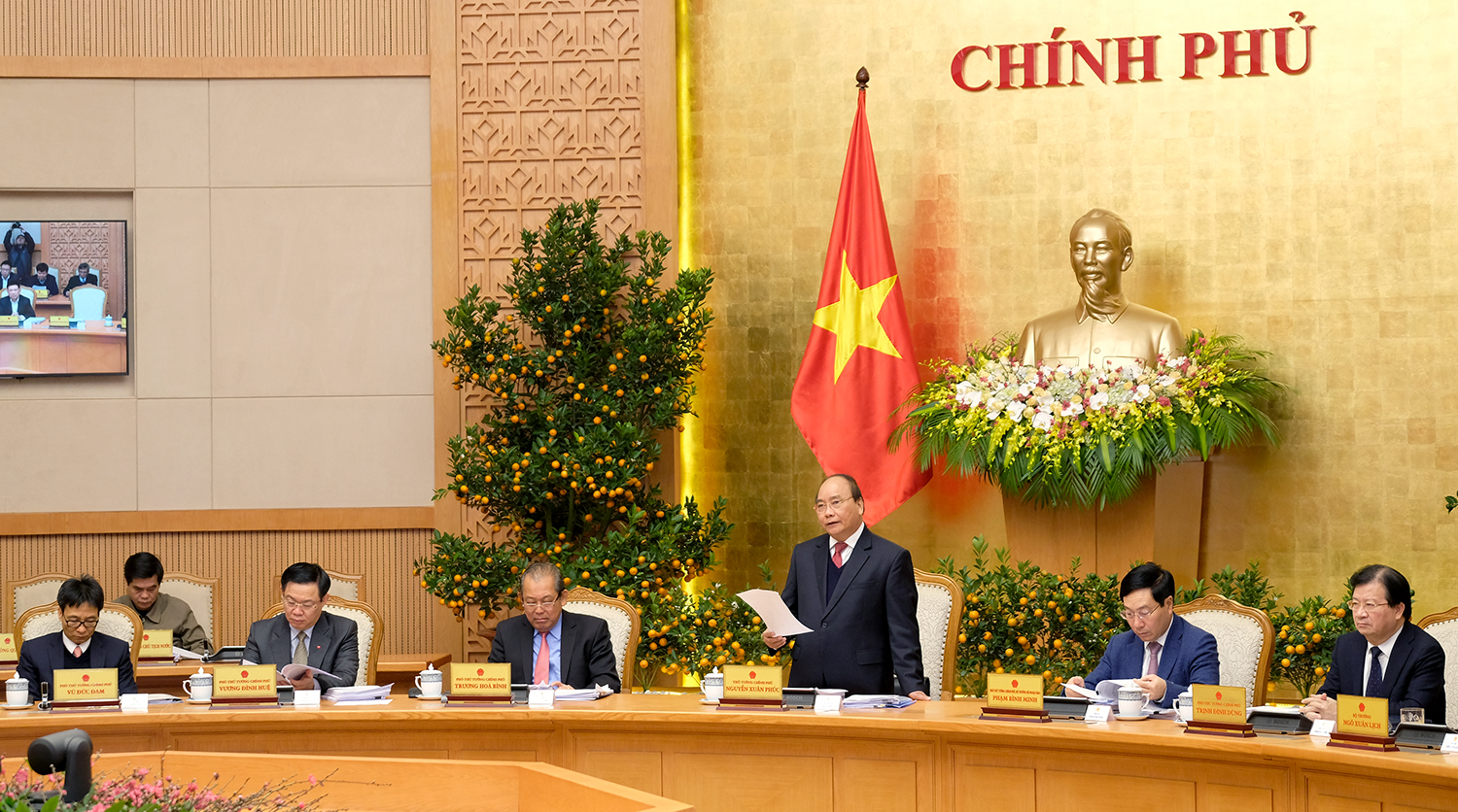Thủ tướng phát biểu kết luận phiên họp Chính phủ thường kỳ tháng 01/2018
