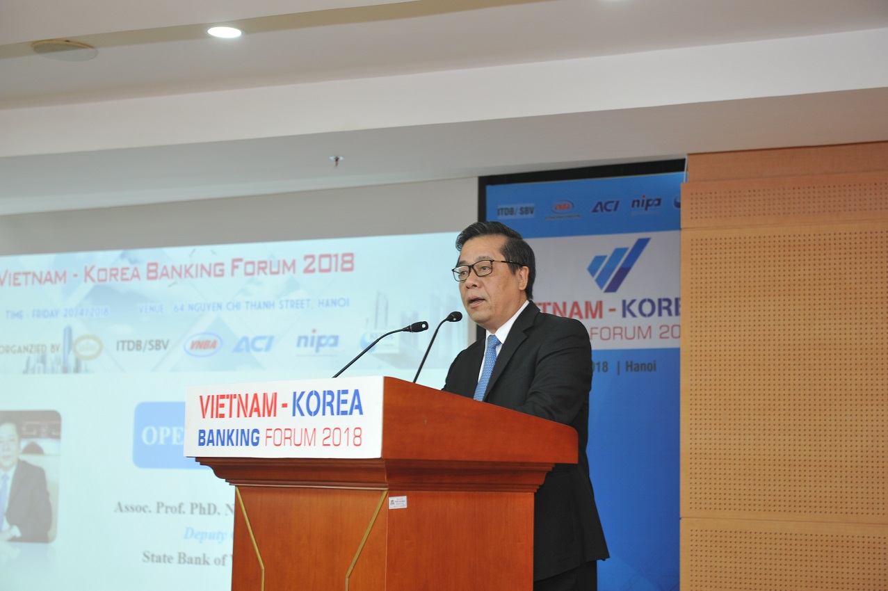 Phó Thống đốc Nguyễn Kim Anh phát biểu khai mạc Diễn đàn