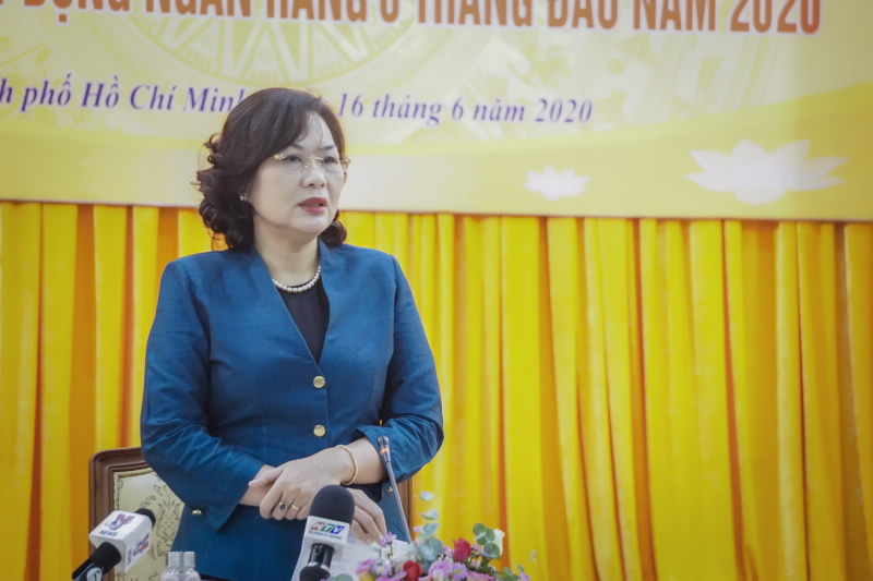 Deputy Governor Nguyen Thi Hong speaks at the Conference
