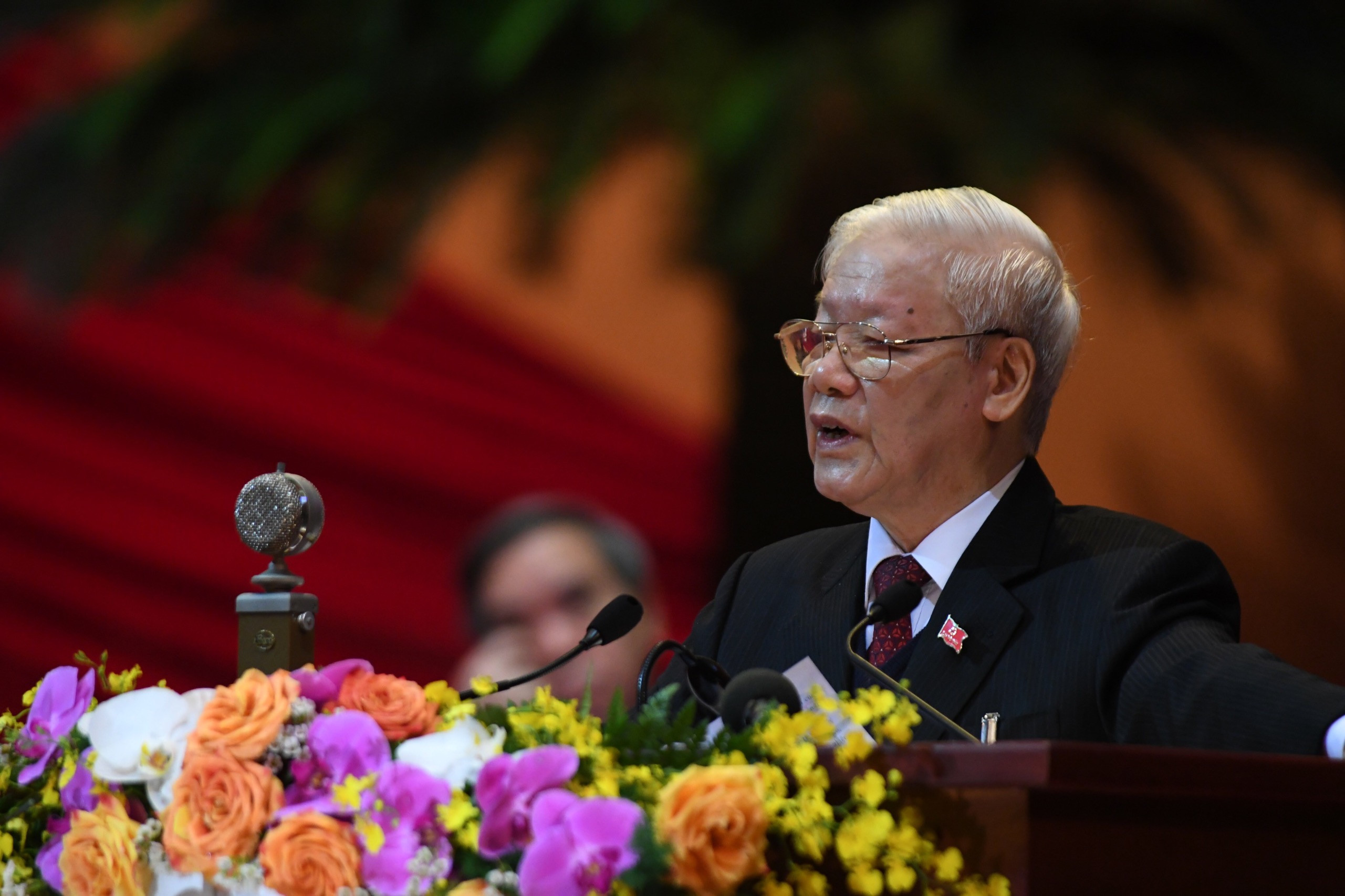 Tổng Bí thư, Chủ tịch nước Nguyễn Phú Trọng báo cáo trước Đại hội