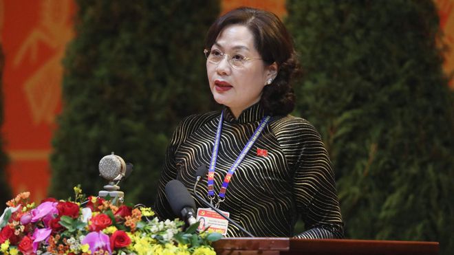 Thống đốc NHNN Nguyễn Thị Hồng tham luận tại Đại hội