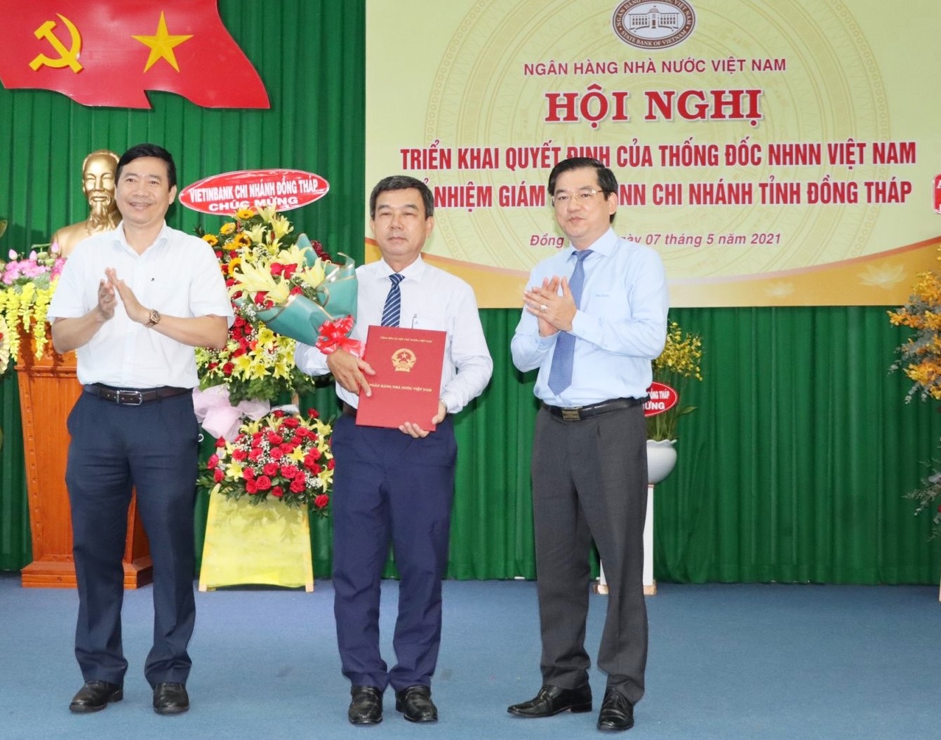 Trao QĐ bổ nhiệm Giám đốc NHNN chi nhánh tỉnh Đồng Tháp
