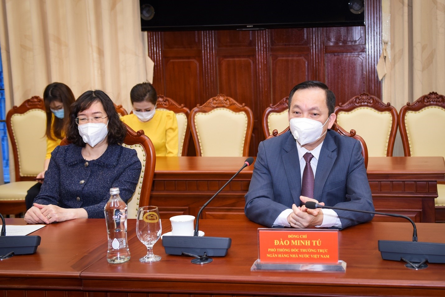 Phó Thống đốc thường trực NHNN Đào Minh Tú phát biểu tại buổi lễ