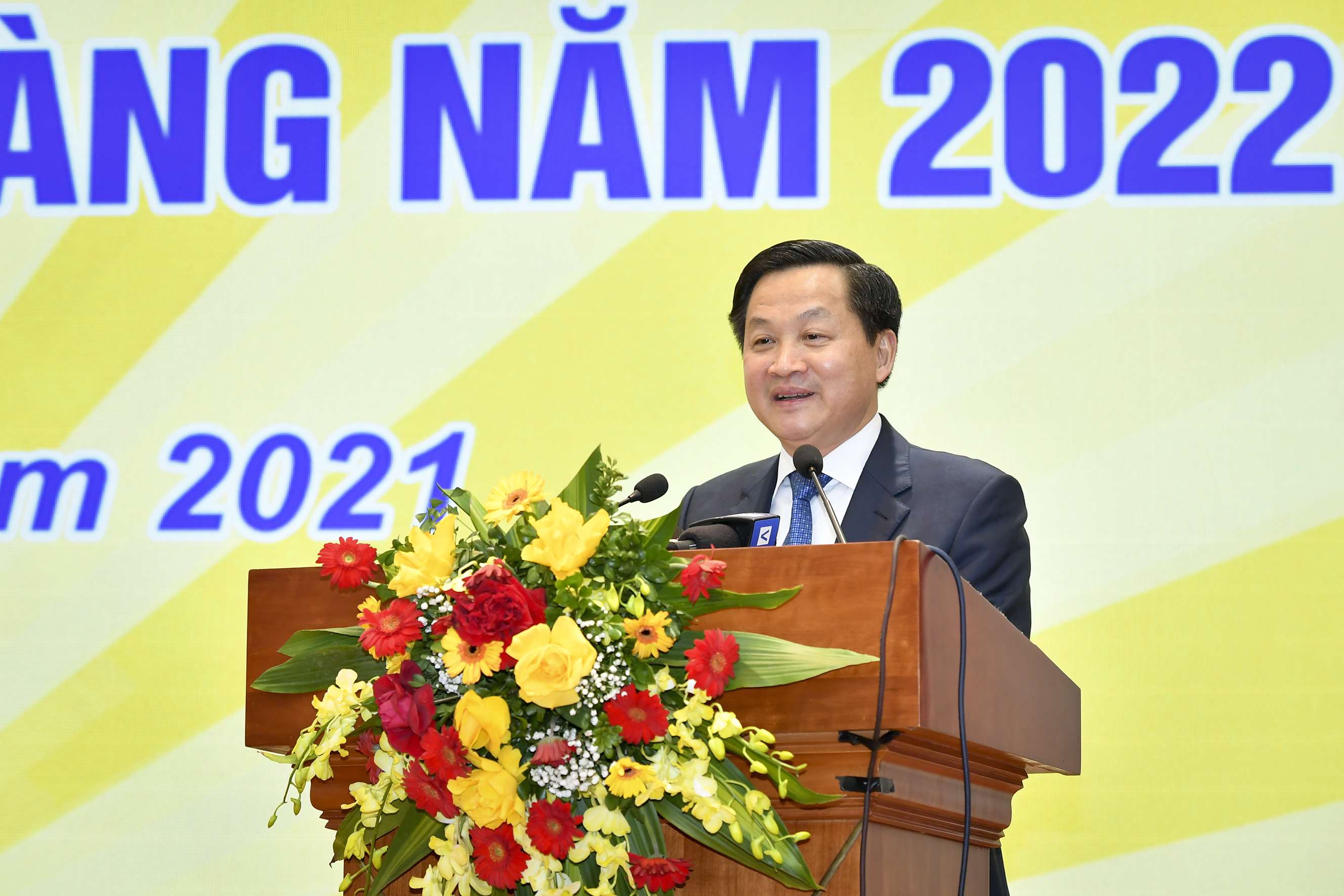 Phó Thủ tướng Chính phủ Lê Minh Khái phát biểu chỉ đạo Hội nghị
