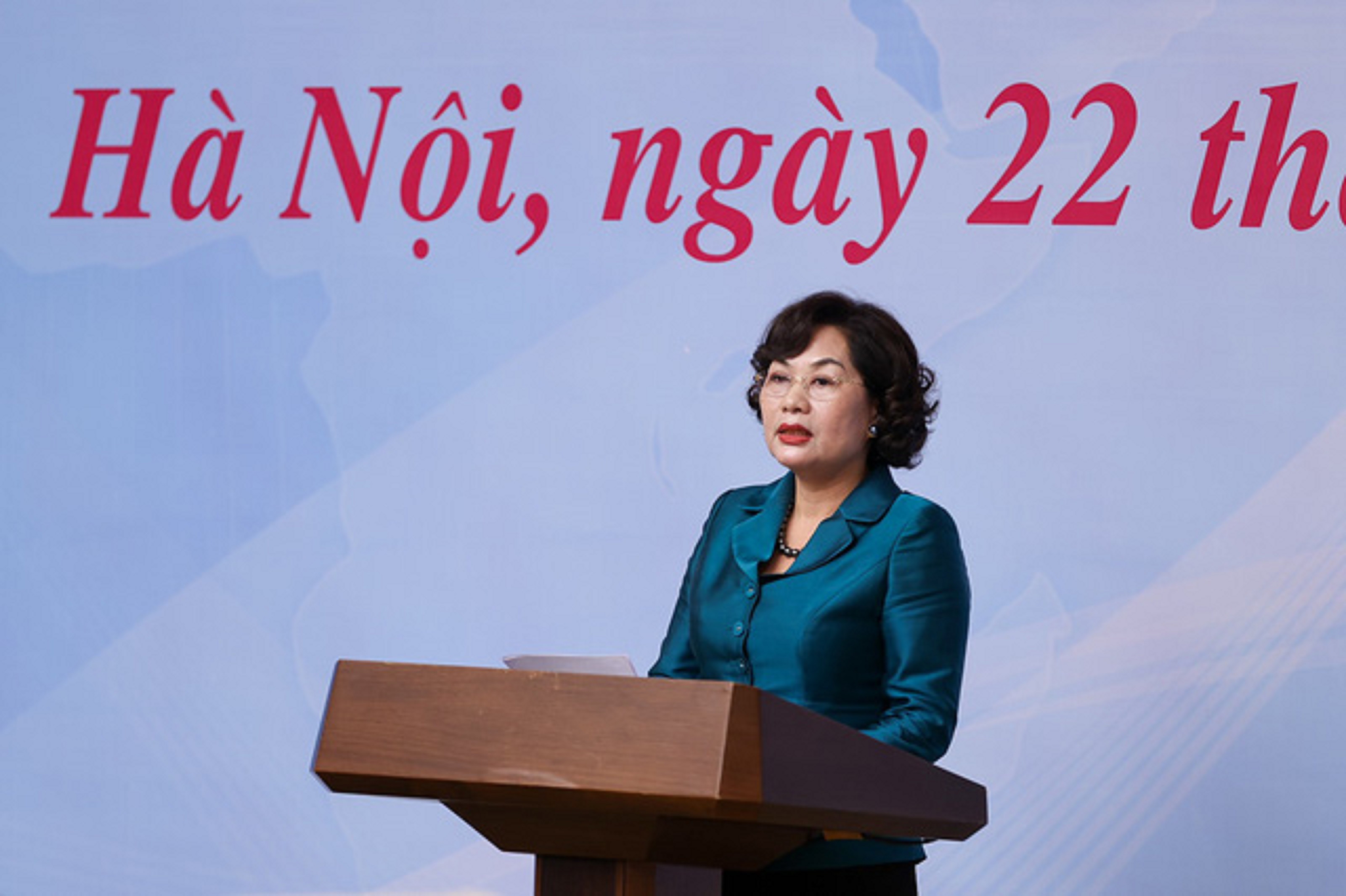 Thống đốc NHNN Nguyễn Thị Hồng tham luận tại Hội nghị