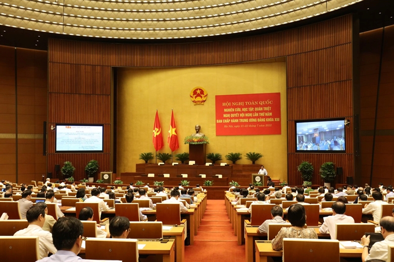 Quang cảnh Hội nghị tại Hội trường Diên Hồng