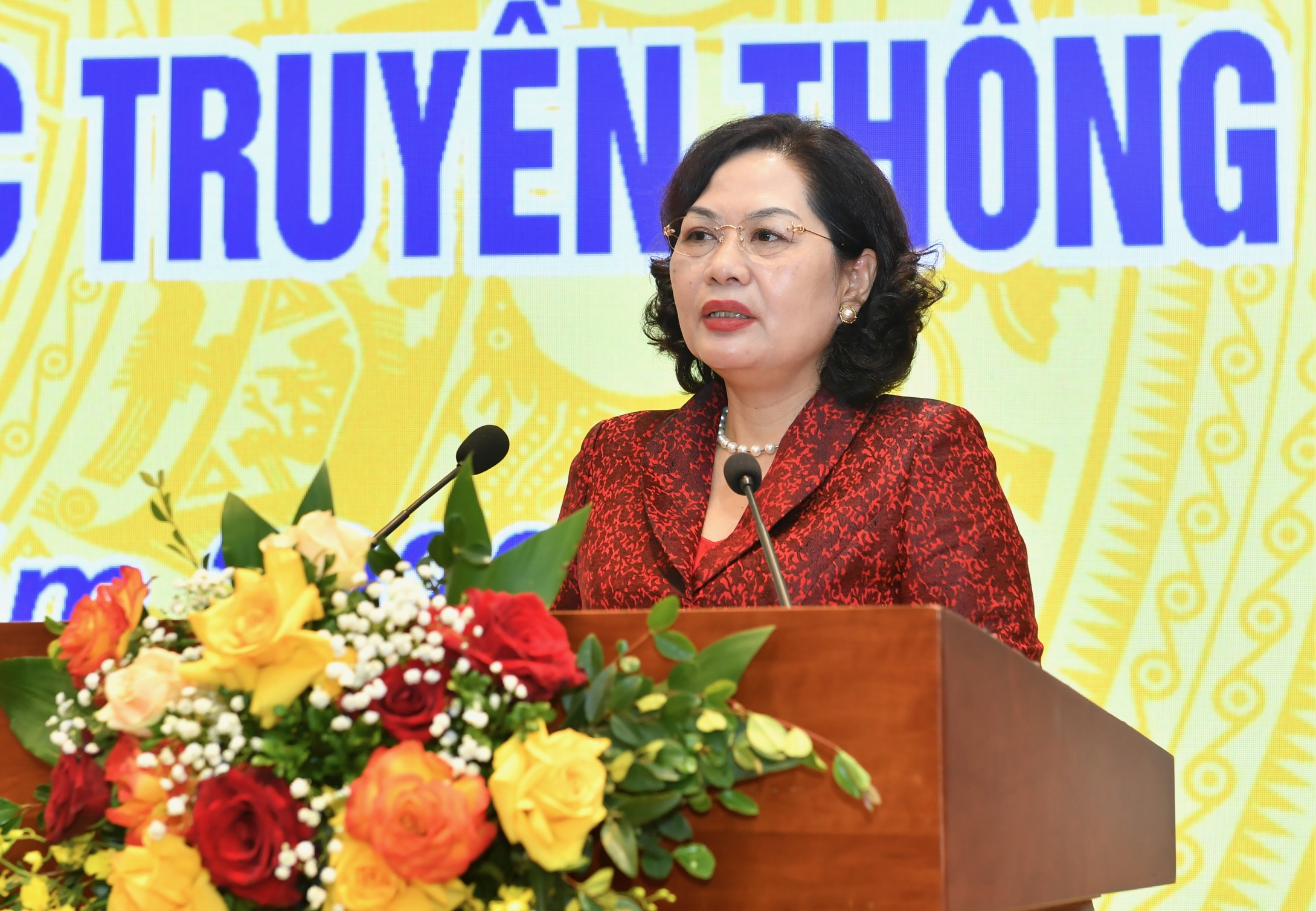Thống đốc Nguyễn Thị Hồng phát biểu chỉ đạo tại Hội nghị