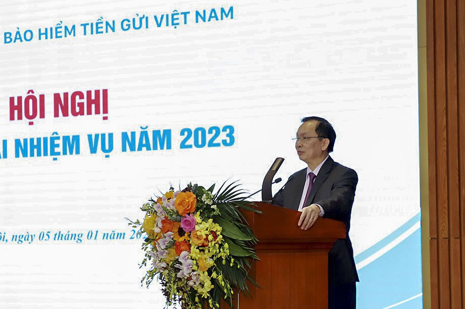 Phó Thống đốc thường trực Đào Minh Tú phát biểu chỉ đạo tại Hội nghị