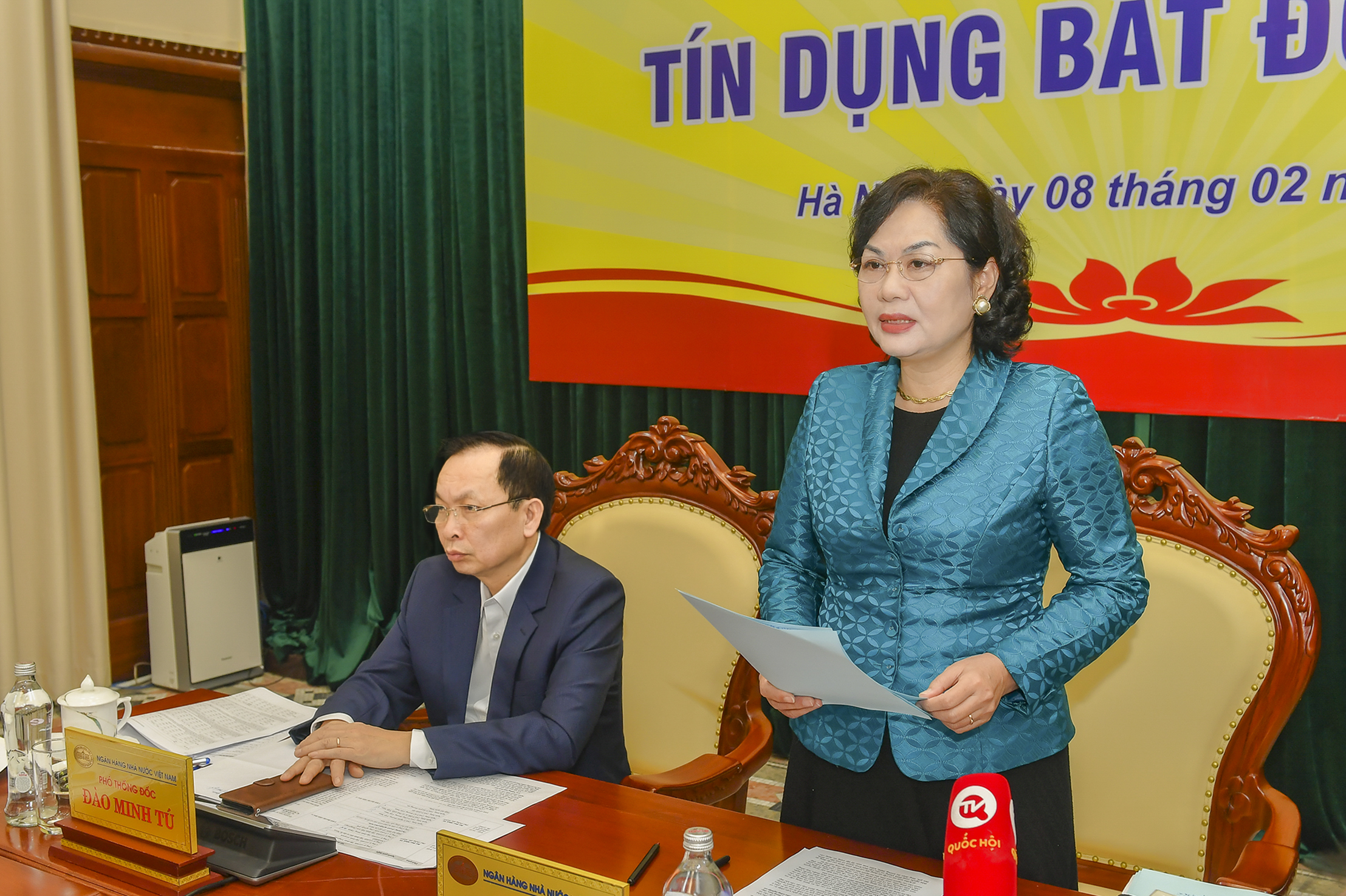 Thống đốc NHNN Nguyễn Thị Hồng phát biểu kết luận Hội nghị