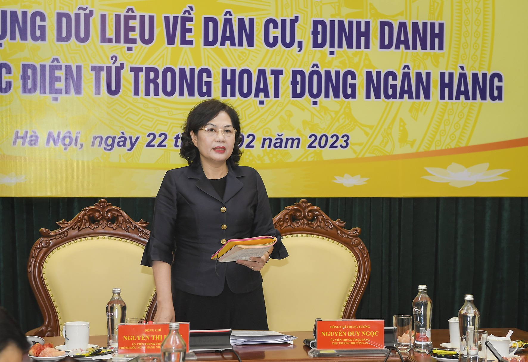 Thống đốc Nguyễn Thị Hồng phát biểu tại Hội nghị