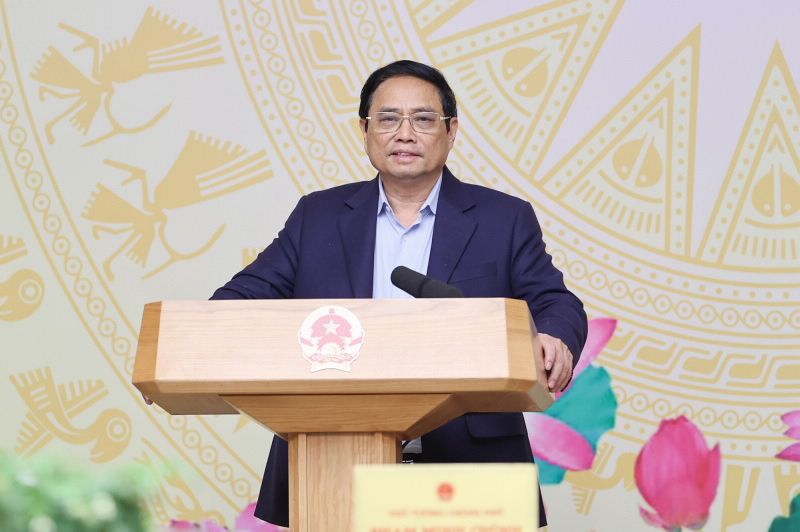 Prime Minister Pham Minh Chinh speaks at the Conference - Photo: VGP/Nhat Bac