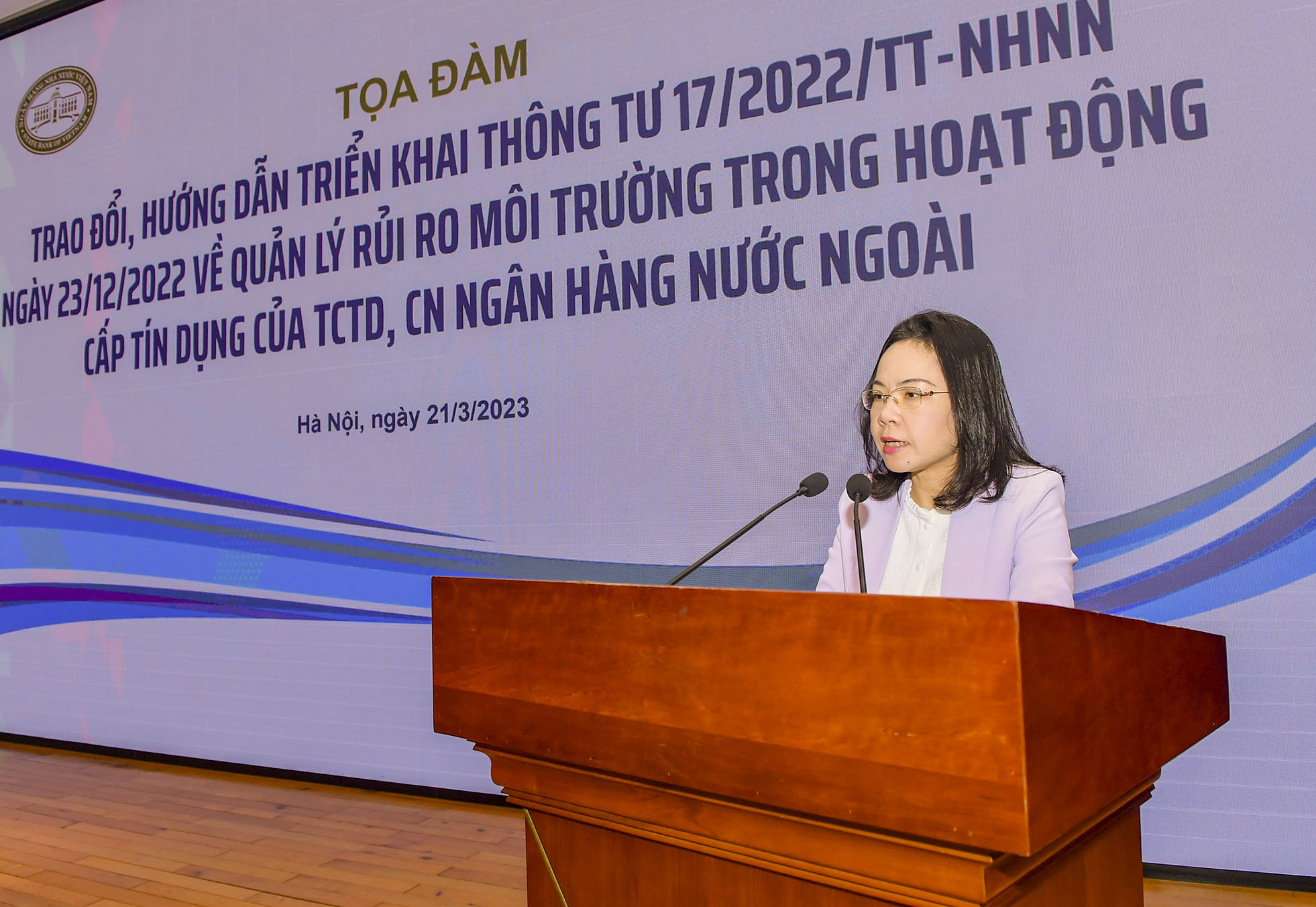 Bà Hà Thu Giang - Vụ trưởng Vụ Tín dụng các ngành kinh tế