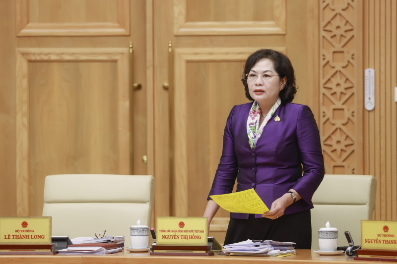 SBV Governor Nguyen Thi Hong speaks at the Conference