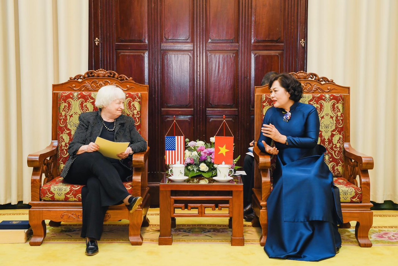 Thống đốc NHNN Nguyễn Thị Hồng tiếp Bộ trưởng Tài chính Hoa Kỳ Janet L.Yellen