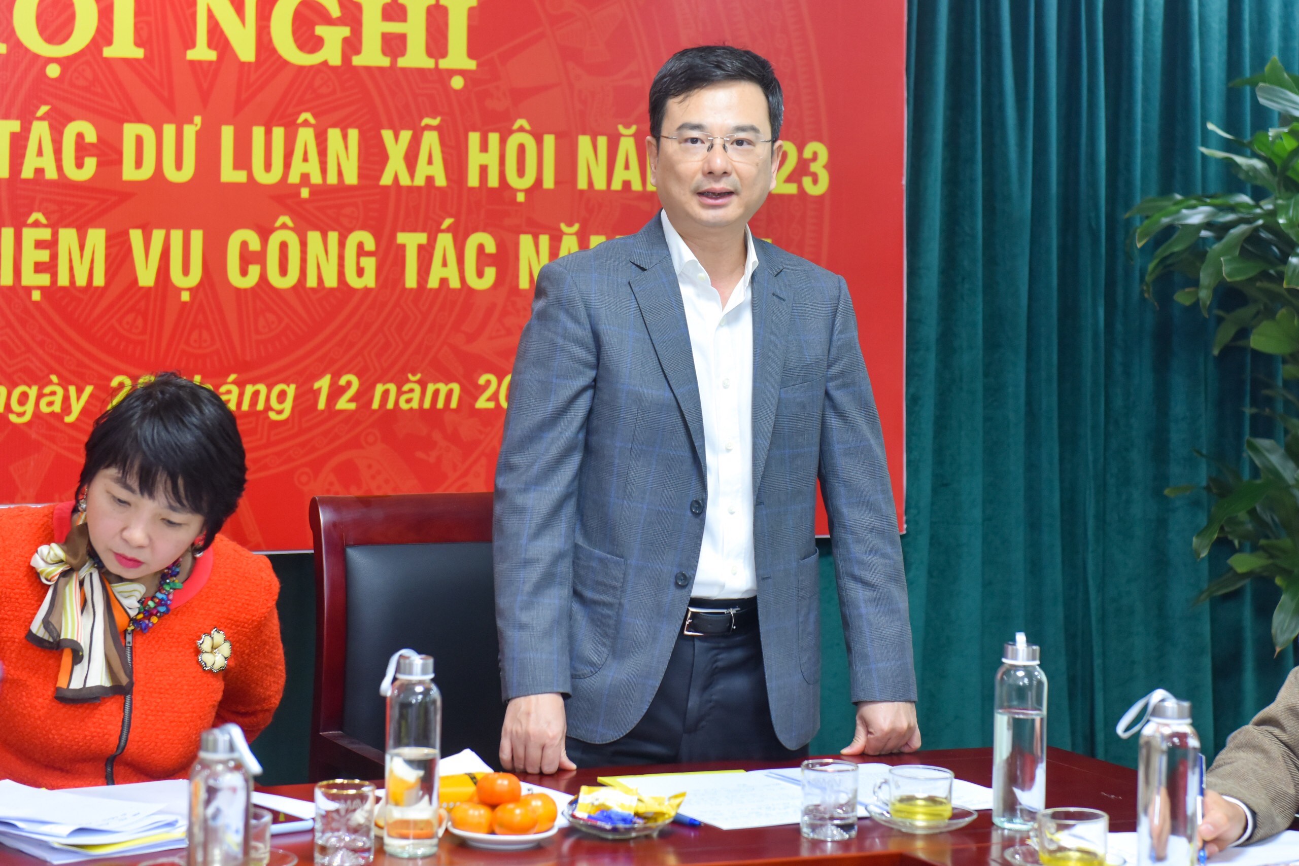 Đồng chí Phạm Thanh Hà, Phó Thống đốc NHNN, Trưởng ban Tuyên giáo Đảng ủy NHTW phát biểu tại Hội nghị