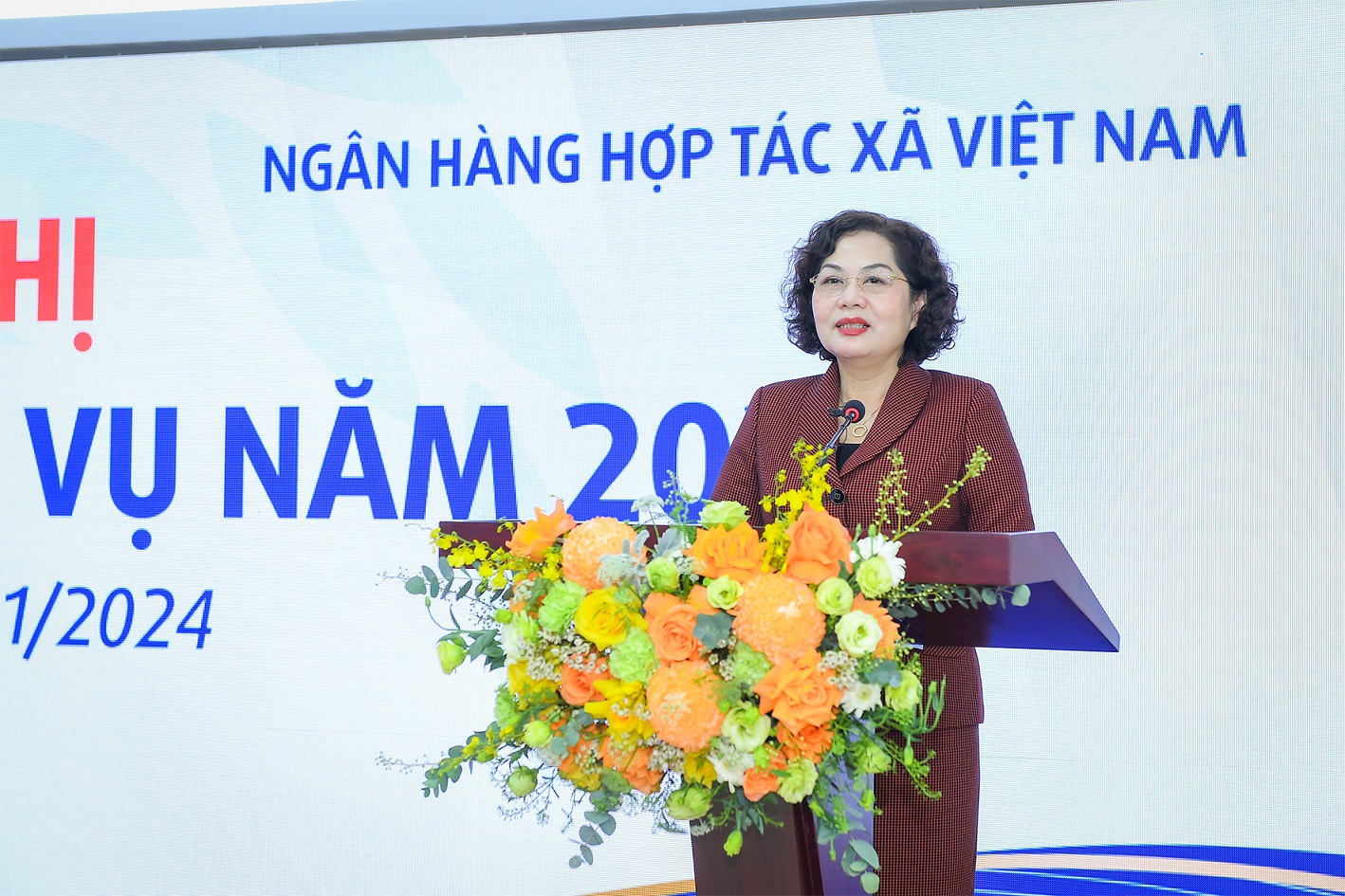 Thống đốc NHNN Nguyễn Thị Hồng phát biểu chỉ đạo Hội nghị