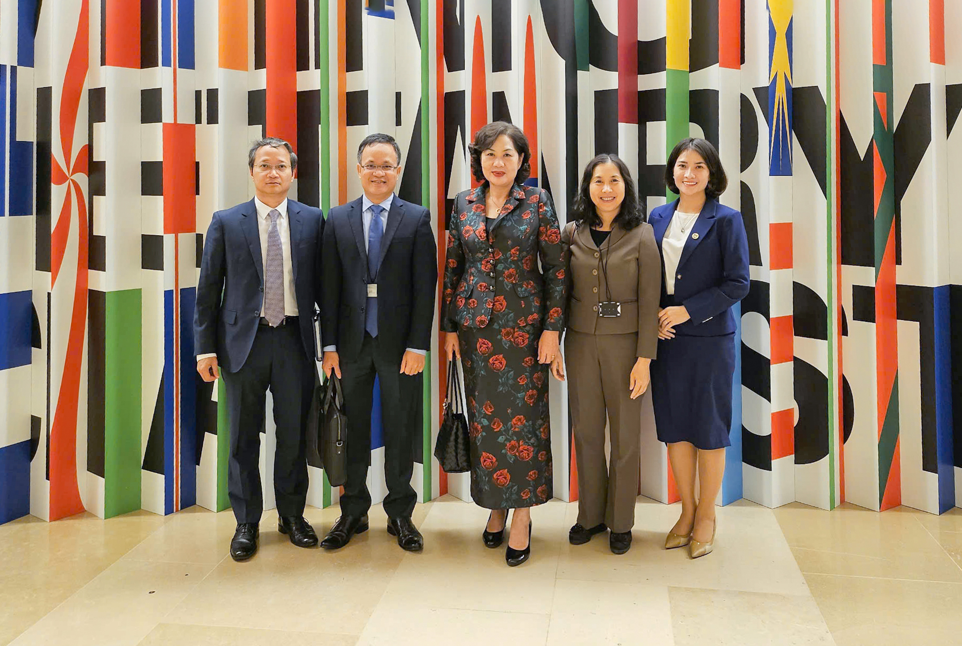 The SBV delegation attending the meeting at the BIS headquarters in Basel, Switzerland