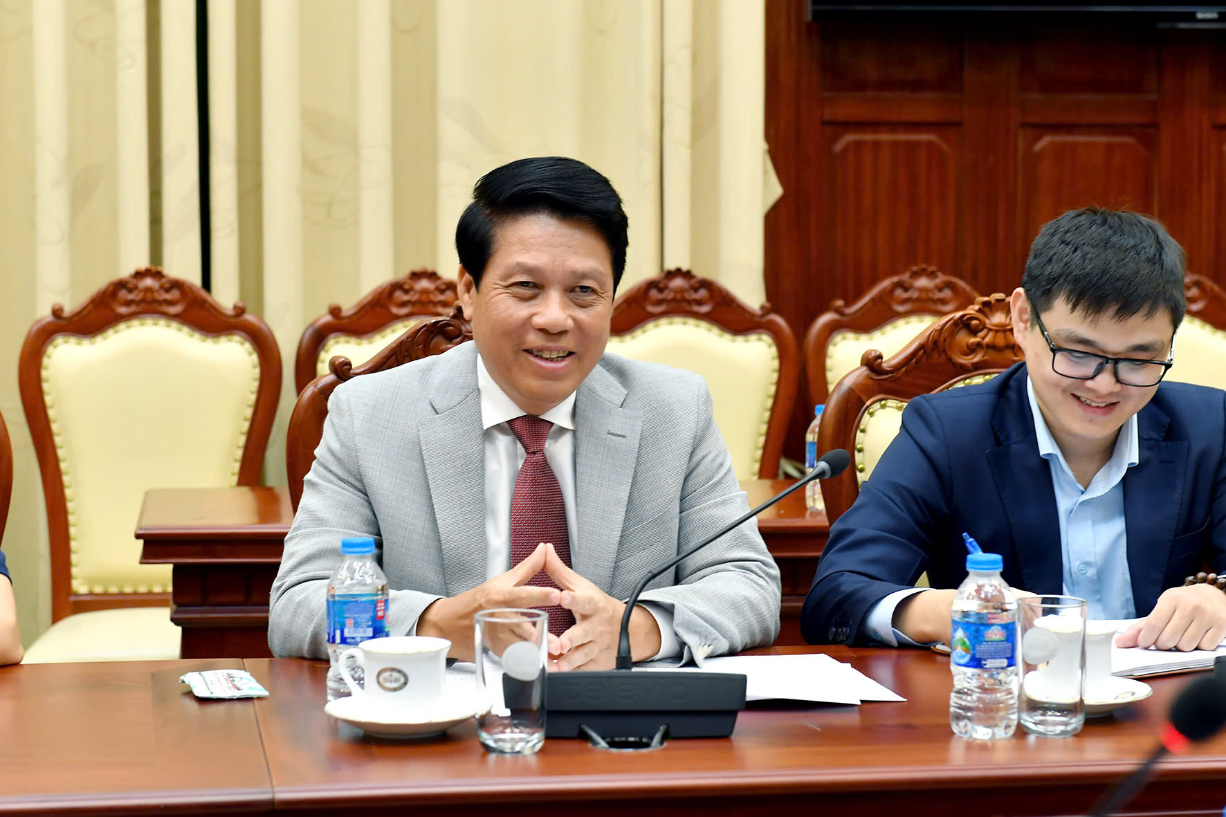 Phó Thống đốc Phạm Tiến Dũng phát biểu tại buổi tiếp