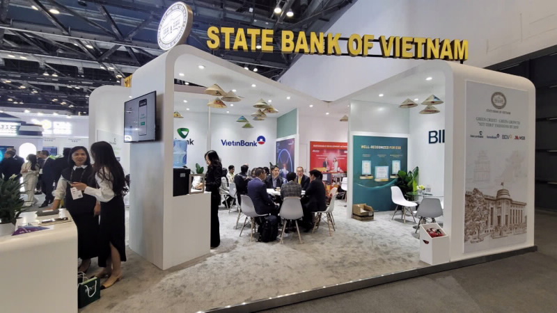 The joint exhibition booth at Sibos 2024