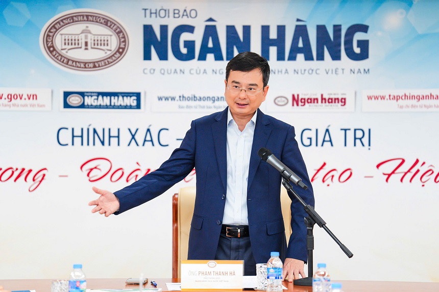 Phó Thống đốc Phạm Thanh Hà phát biểu chỉ đạo tại buổi làm việc