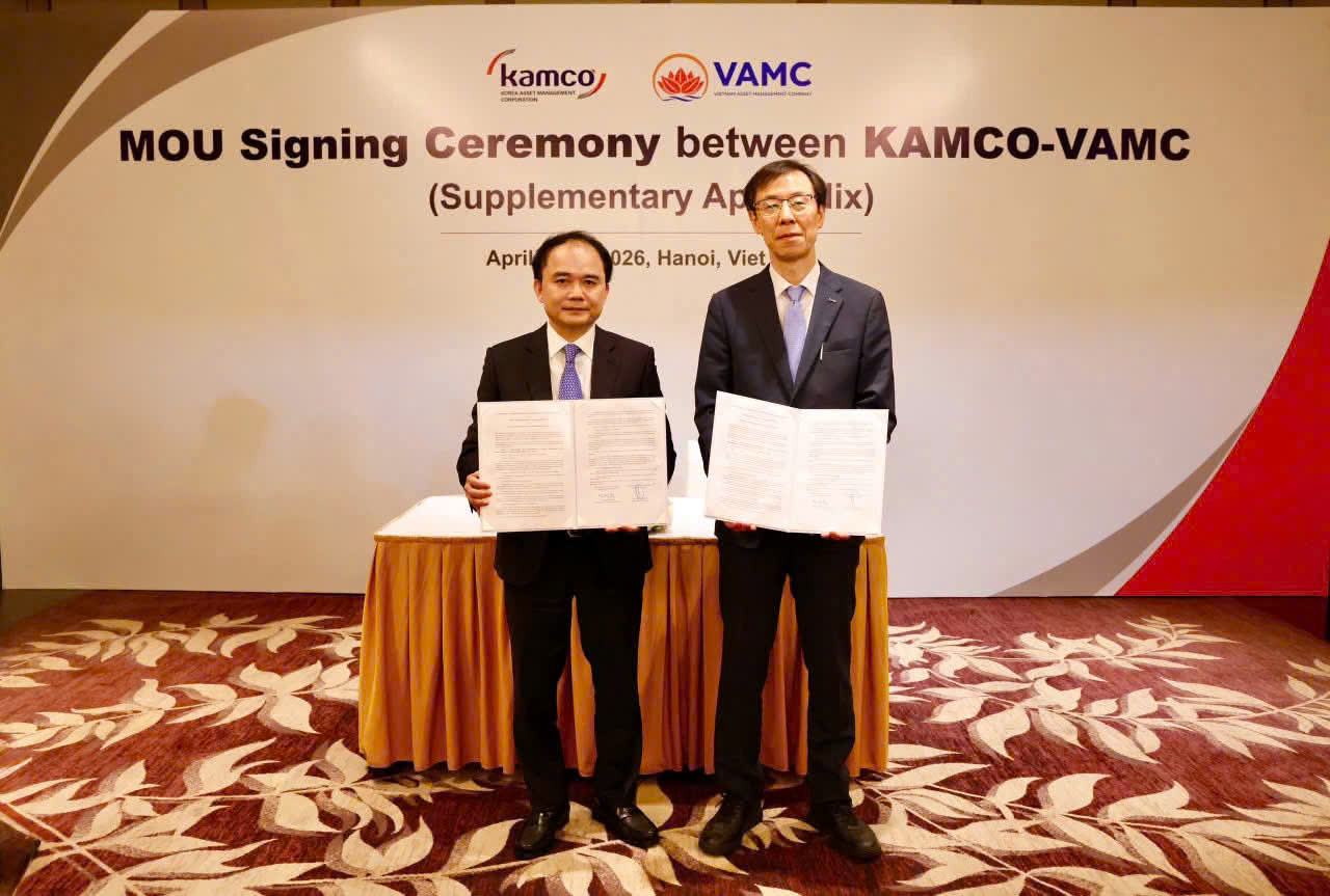 Công ty trách nhiệm hữu hạn một thành viên Quản lý tài sản của các tổ chức tín dụng Việt Nam và Tổng công ty Quản lý tài sản Hàn Quốc ký kết Biên bản ghi nhớ hợp tác chiến lược