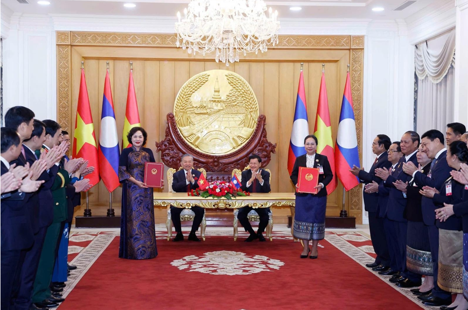 Thống đốc Ngân hàng Nhà nước tháp tùng Tổng Bí Thư Tô Lâm tham dự chuỗi sự kiện Lễ kỷ niệm 50 năm Quốc khánh nước CHDCND Lào