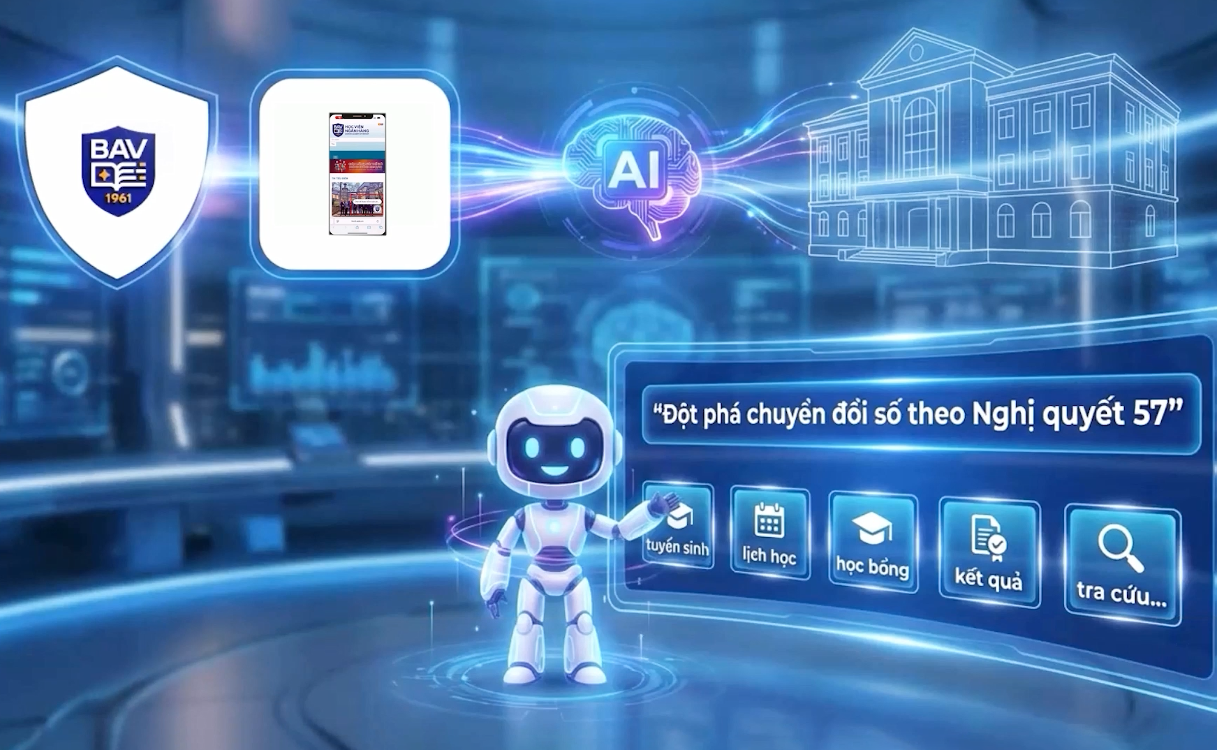 Học viện Ngân hàng lan tỏa Nghị quyết 57-NQ/TW gắn với phong trào Bình dân học vụ số