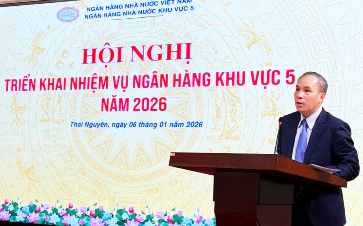 Phó Thống đốc Thường trực Đoàn Thái Sơn dự Hội nghị triển khai nhiệm vụ ngân hàng Khu vực 5 năm 2026