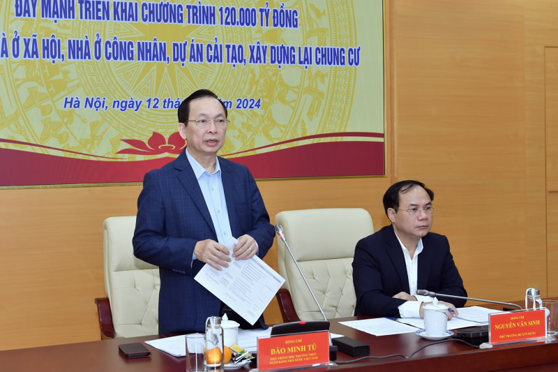 Phó Thống đốc Thường trực NHNN Đào Minh Tú phát biểu kết luận Hội nghị